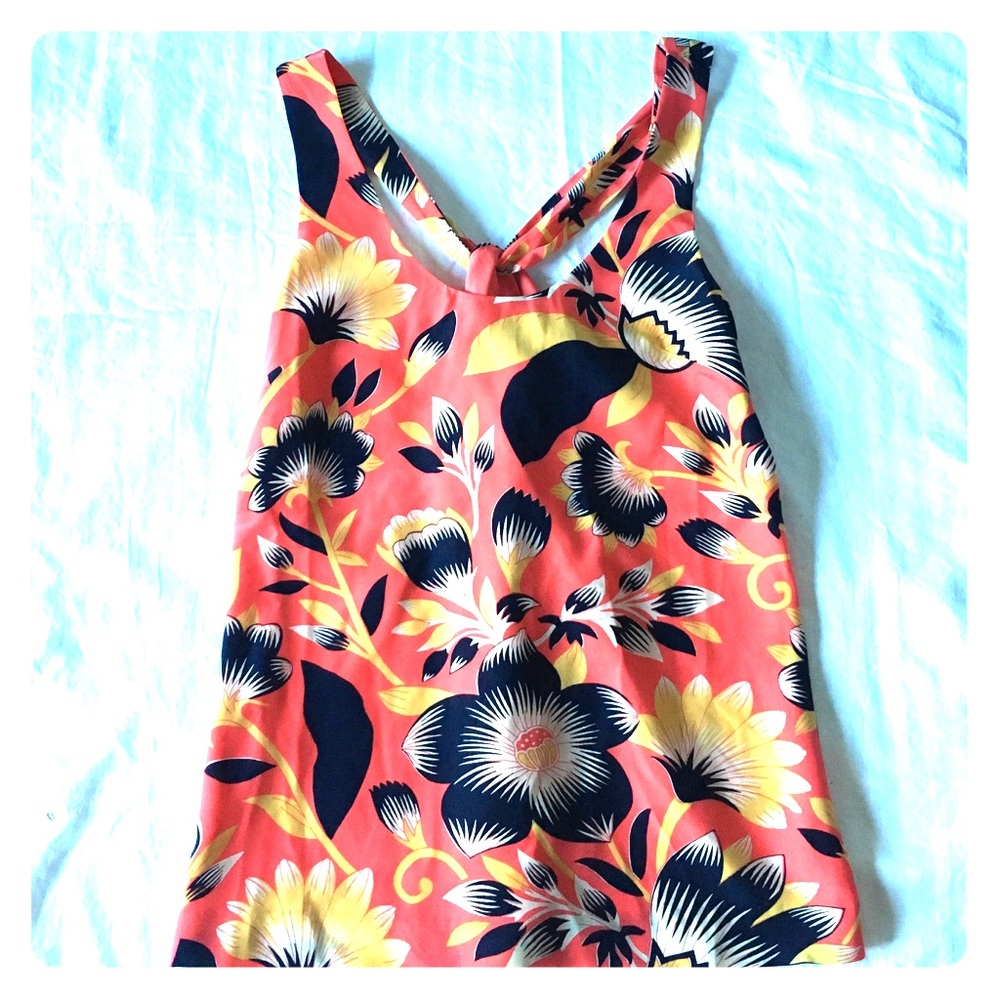 J.Crew hibiscus tank
